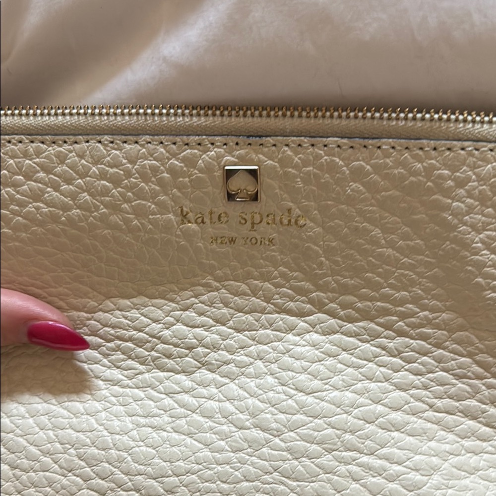 Kate Spade Black and Cream Striped Clutch - Picture 3 of 4